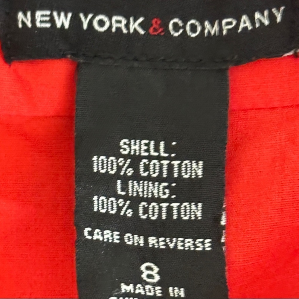 New York & Company Red Ruched Mini Sundress - Picture 9 of 10
